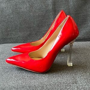 Azalea Wang Red Patent Leather Pumps